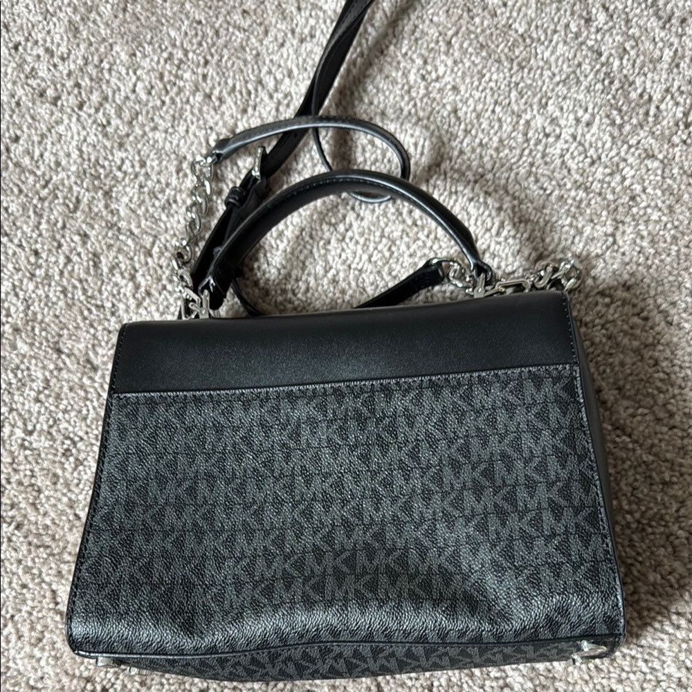 Michael Kors Black and Blue Crossbody Bag with Silver Accents - Picture 2 of 5
